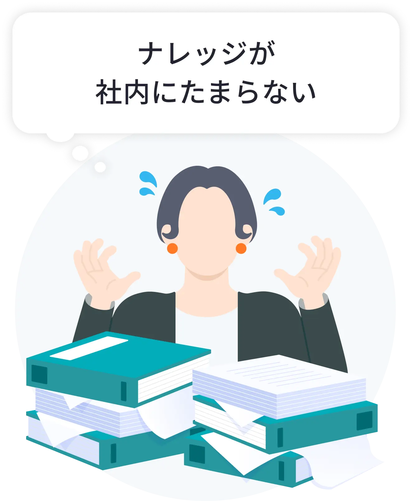 ナレッジが社内にたまらない